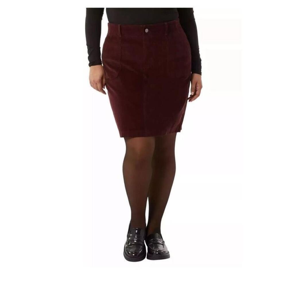 NWT 32 Degrees Ladies' Corduroy Skirt, Color Purple, Size  Large AL